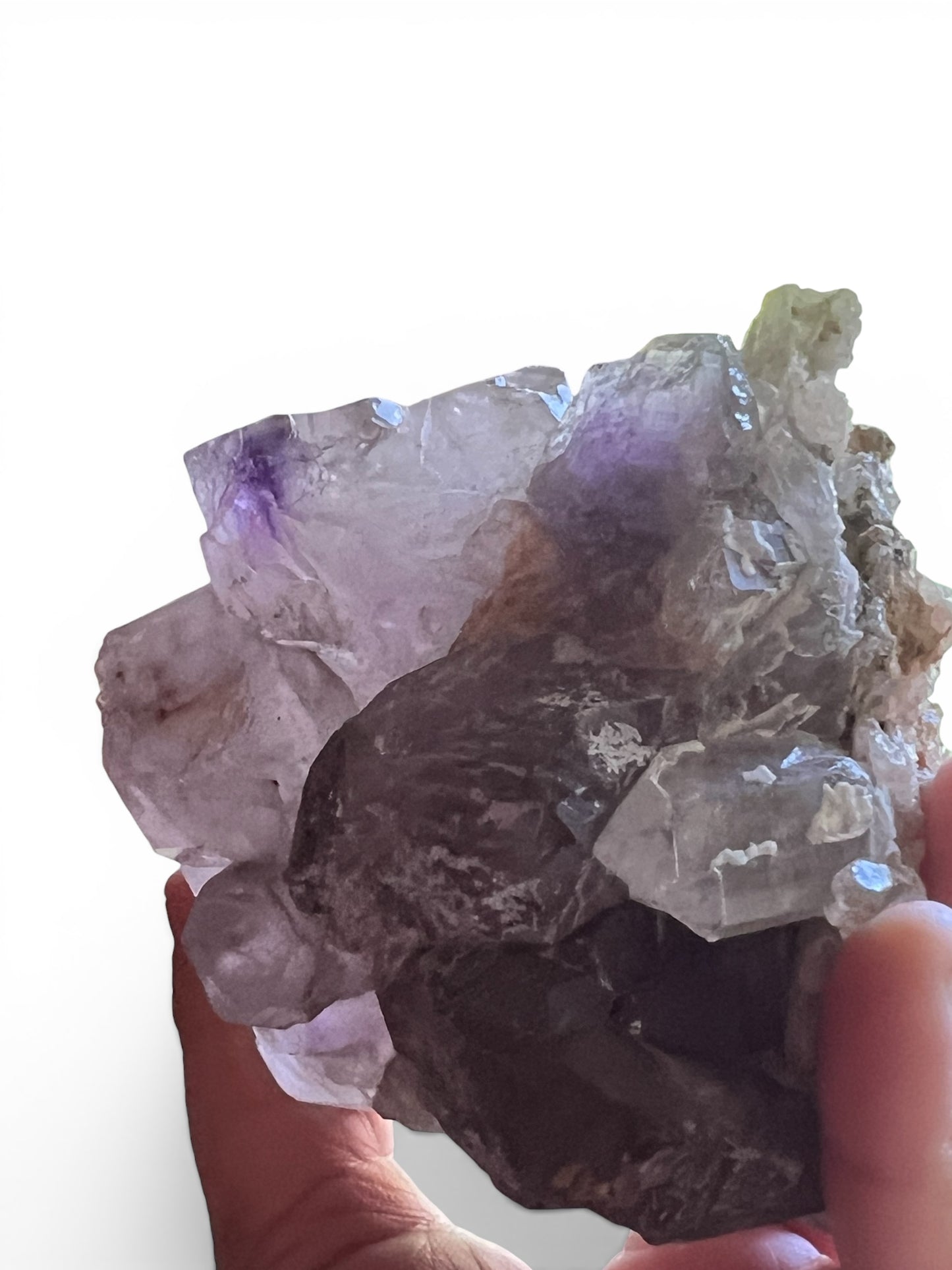 Skeleton Amethyst (Elestial Formation) | Smoky Quartz Inclusion