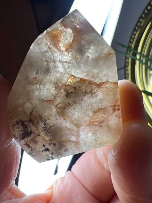 Ruitilated with Fire Quartz - Raven + Sage