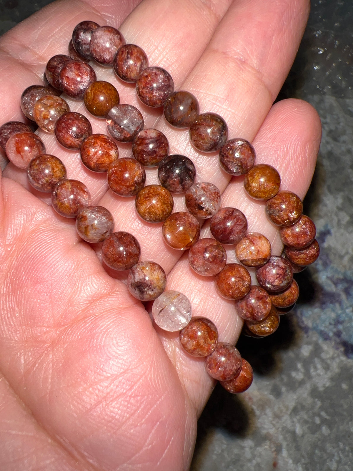 Fire Quartz 6mm Bracelet