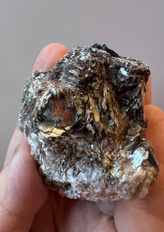 Black Tourmaline with Mica Raw Cluster - Brazil