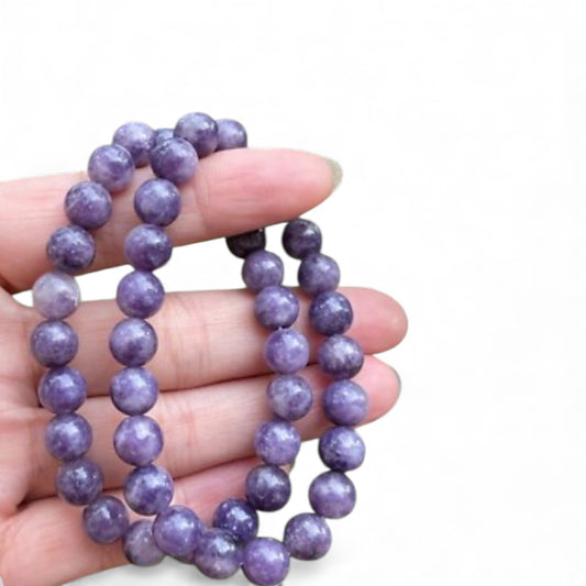 Lepidolite Bracelet (8mm) – Calm, Emotional Healing & Stress Relief