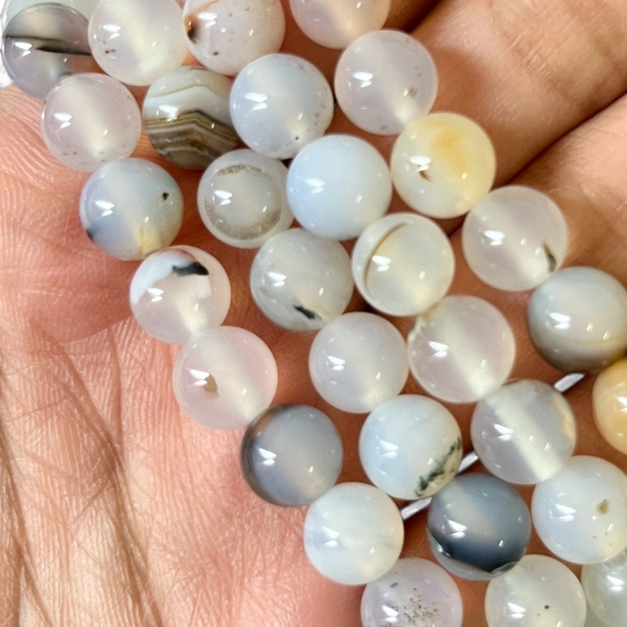 Dendritic Agate Bracelet (8mm) – Grounding, Growth & Inner Peace