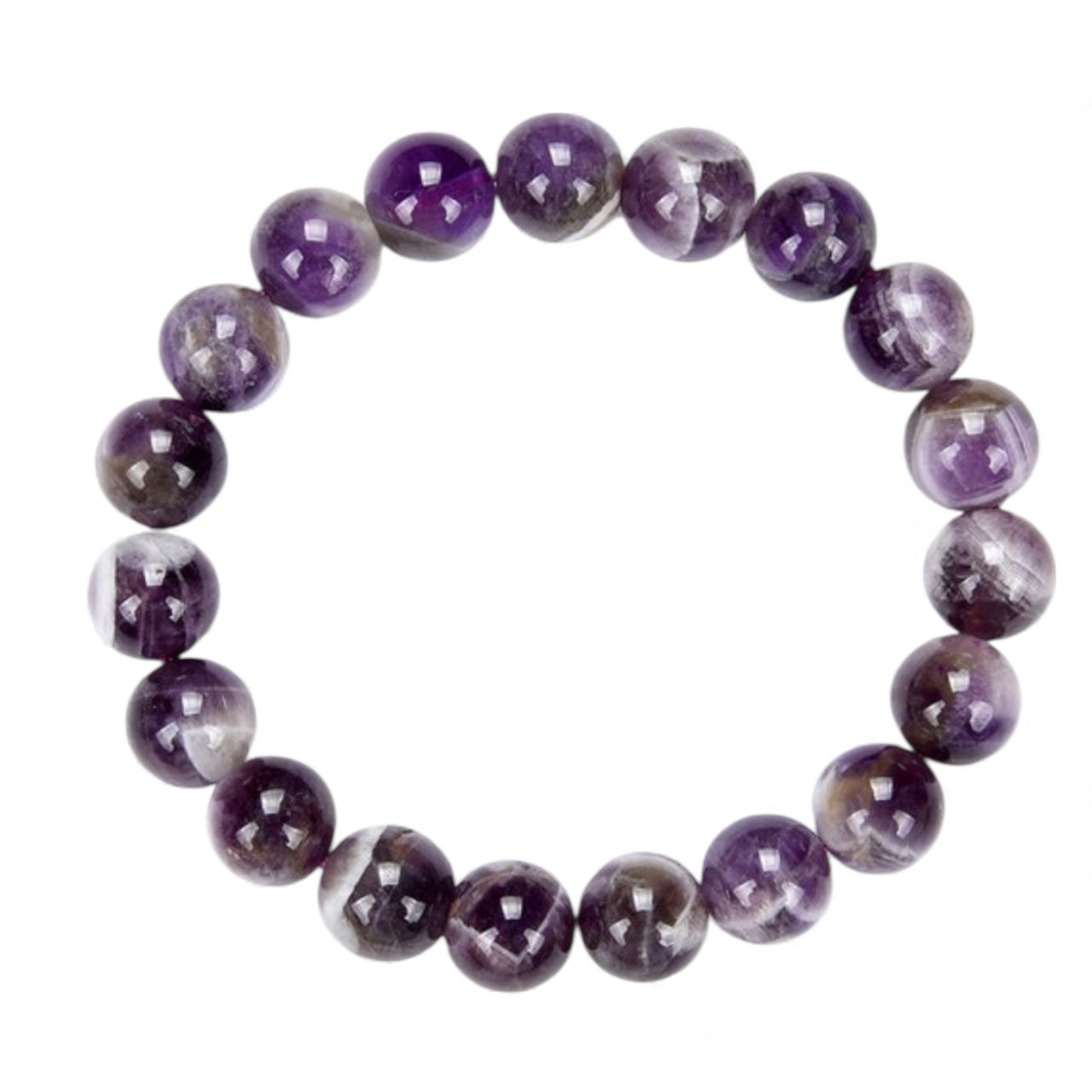 Dog Tooth Amethyst Bracelet (8mm) – Intuition, Protection & Spiritual Clarity