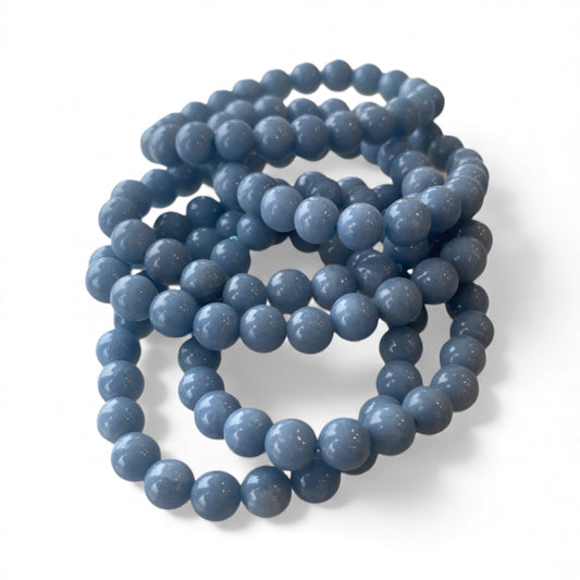 Angelite Bracelet (8mm) – Peace, Communication & Spiritual Connection