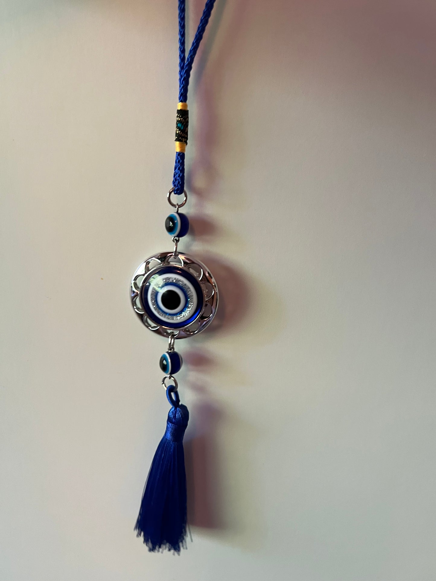 Evil Eye Protection Charm | Hanging Decor with Tassel