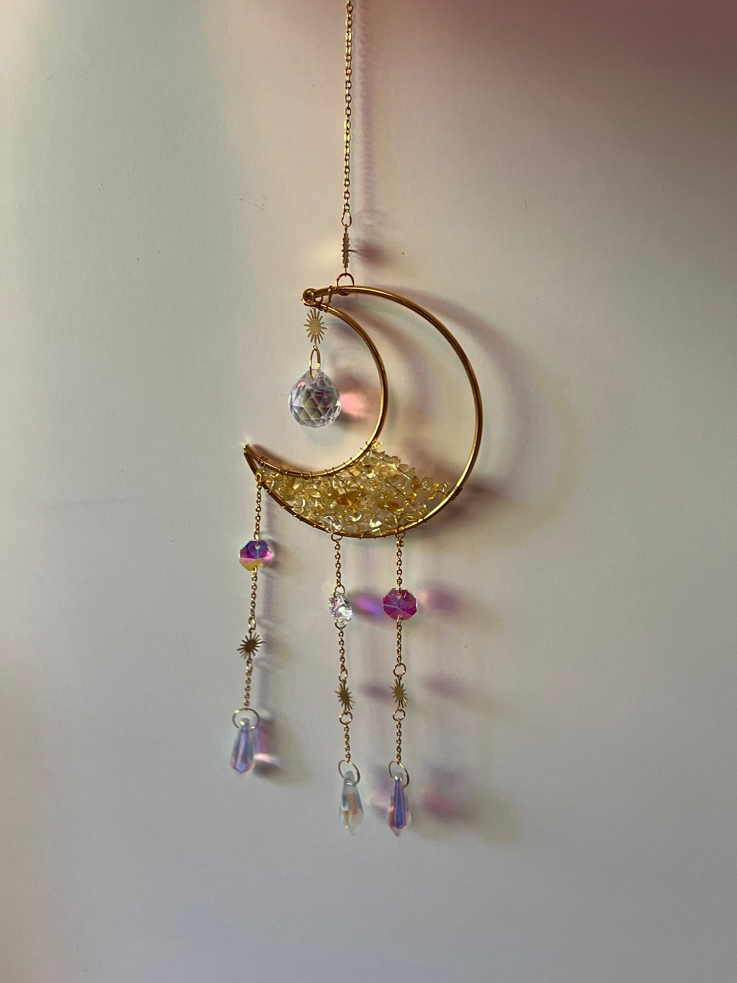 Citrine Moon Sun Catcher | Abundance & Manifestation Energy